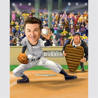caricature of a Baseball Player Guy from His Photo, by myDaVinci - myDaVinci